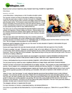 Article about Denison's partnership as featured in yorkregion.com