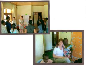 Uganda students and teacher.